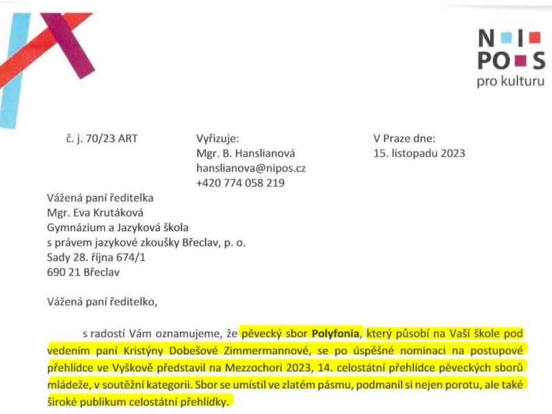 Dopis, který potěší