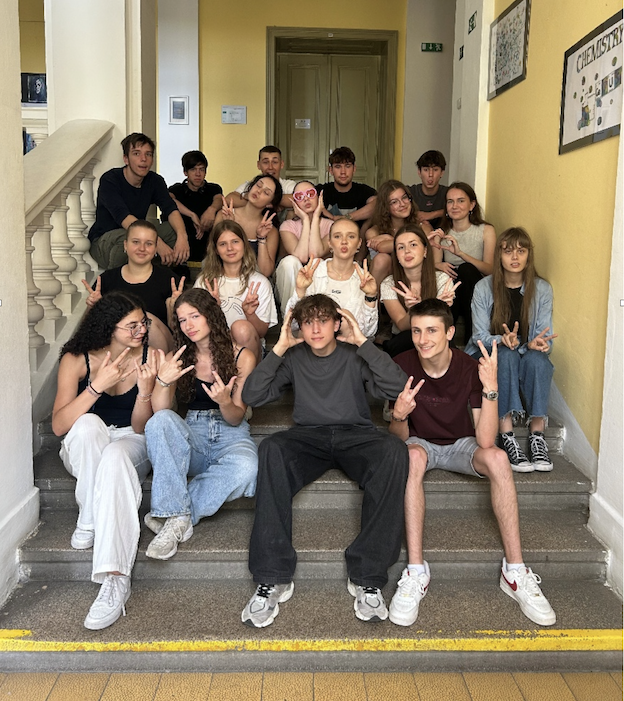 Francouzští studenti na měsíc u nás ve škole