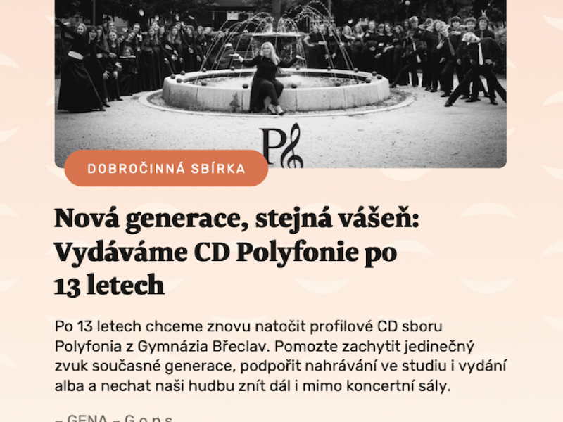 Sbor Polyfonia chystá natáčení nového CD