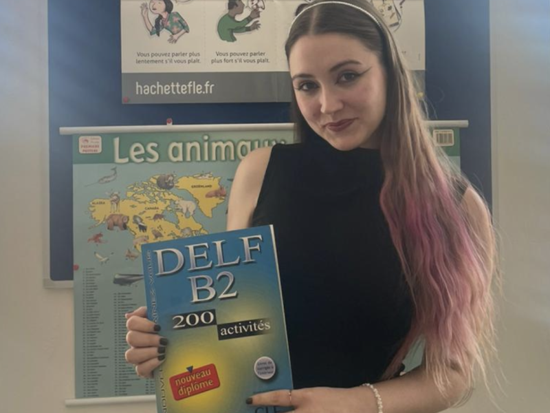Kristýna Petrčková dosáhla úrovně B2 ve francouzském jazyce